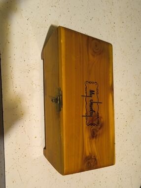 Hand Crafted wooden jewelry box - natural brown